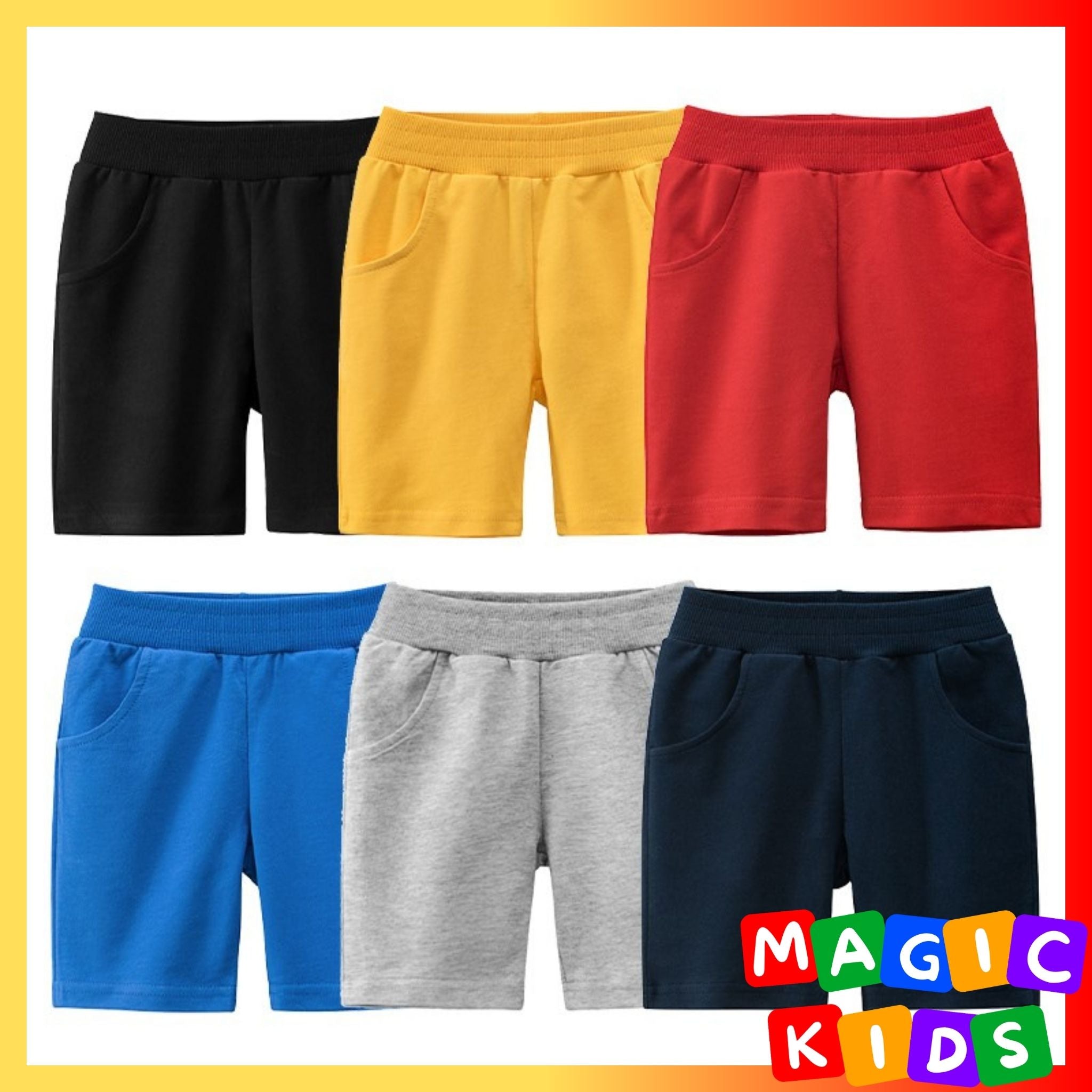 Kids Pants Summer Breathable Cotton Beach Sports Pants Plain Pants Baby Clothing for Boys 1-9Y