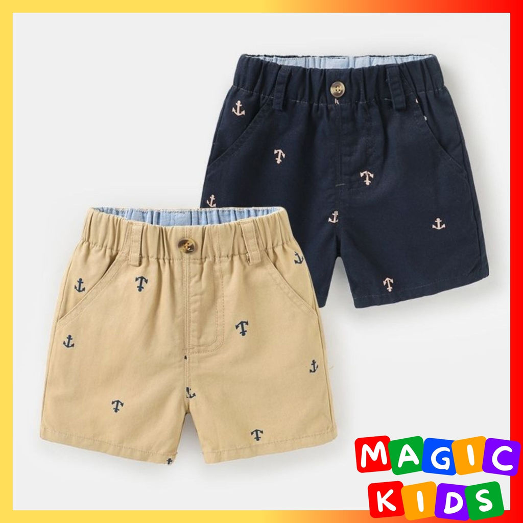 Kids Summer Active Shorts Cotton Elastic Waist Pants  Beach Pants Casual Pants for Boys 1-8Y