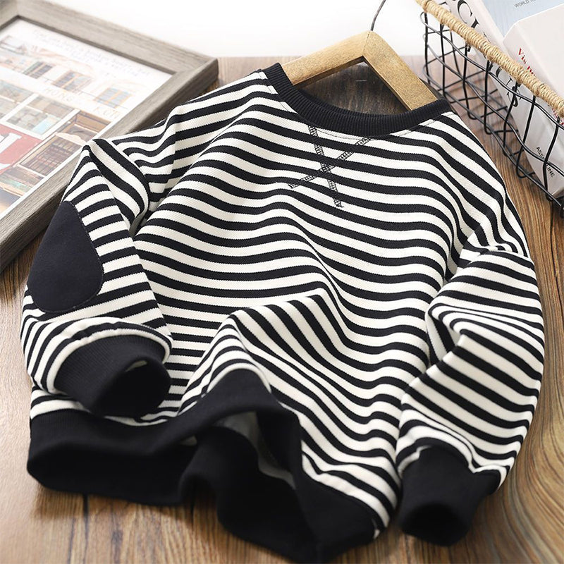 Kids Sweatshirts Long Sleeve Outerwear Warm Korean Casual Style Pullover Tops for Boy Girl 4-11Y
