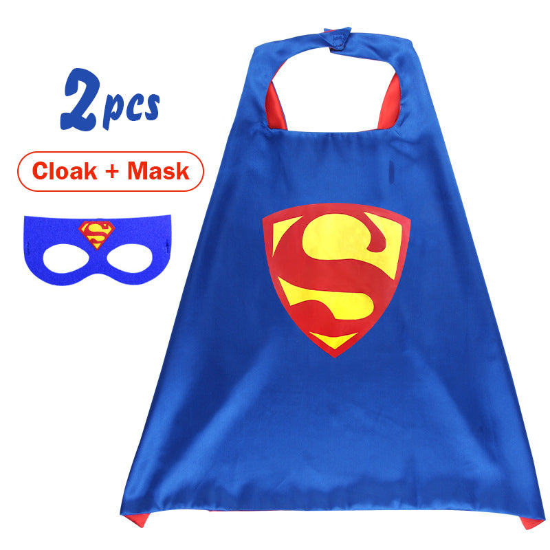 Kids Superhero Capes Mask Halloween Costume Cosplay Cartoon Dress up Costumes Party for Boy Girl