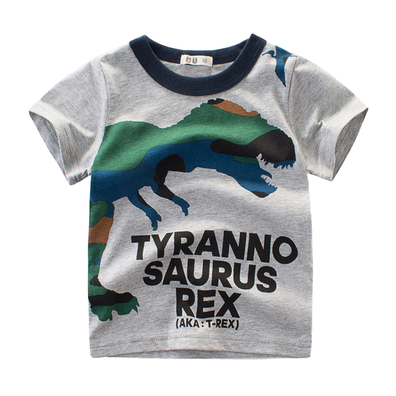 Dinosaur Themed T shirt for Boys 1-10Y