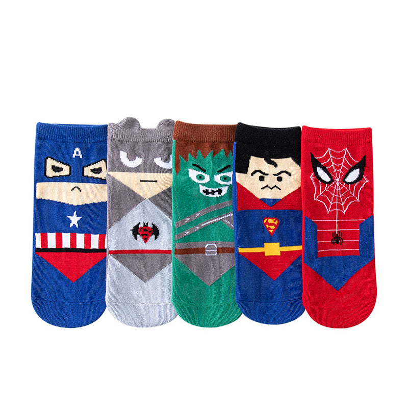 5 in 1 Kids Cotton Socks for Girls and Boys  1-12 Y