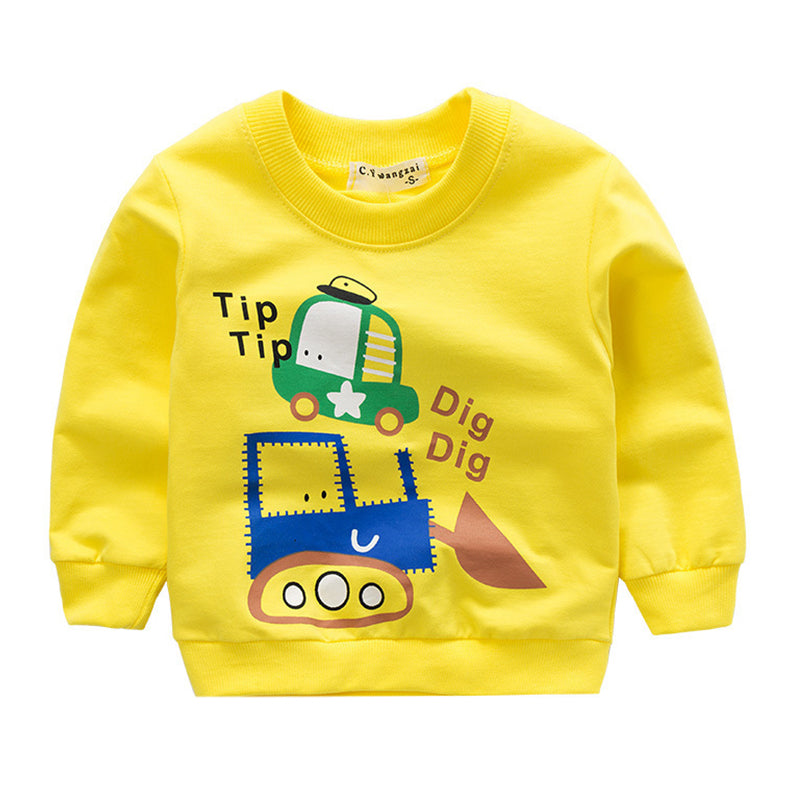 Kids Sweaters Children's Cartoon Animal Long Sleeve Cotton Sweater for Boys Girls 3-8Y