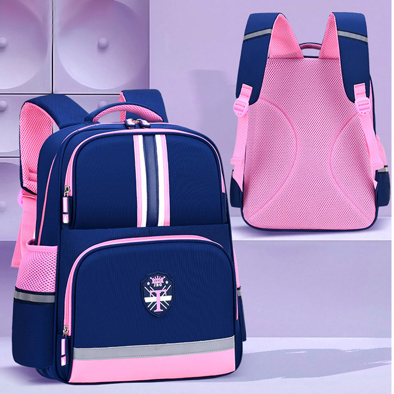 Kids Backpack Stripe Design Minimal Print School Bag for Student