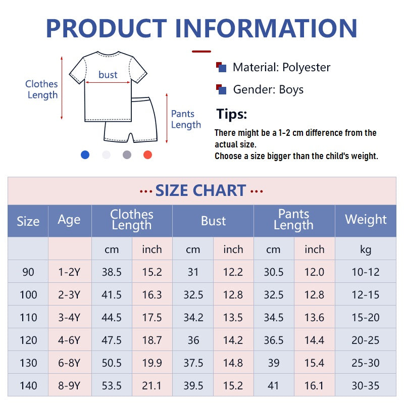 Kids Summer Casual Basketball Sports Clothing Set T-Shirt and Shorts Terno for Boys 1-9