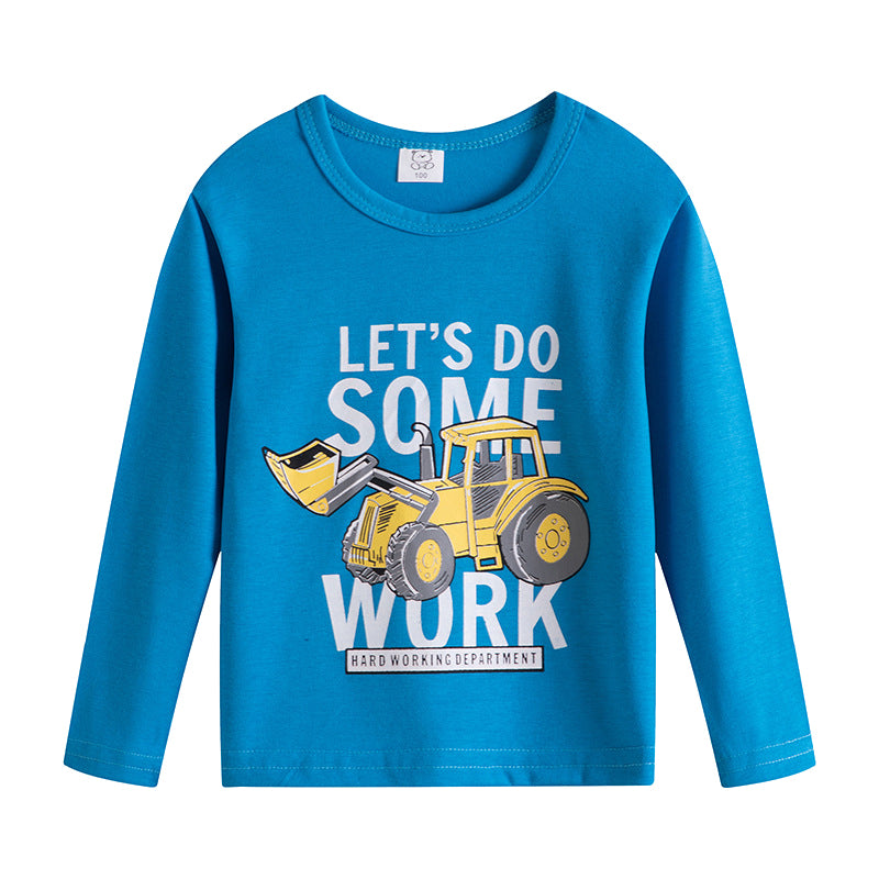 Kids Sweatshirt Autumn Long Sleeve Tops Monster Astronaut Clothes for Boys Girls 2-6Y