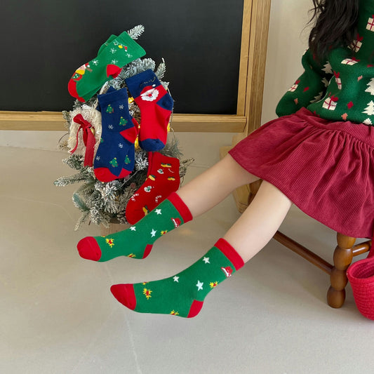 High Quality 5 in 1 Christmas Socks