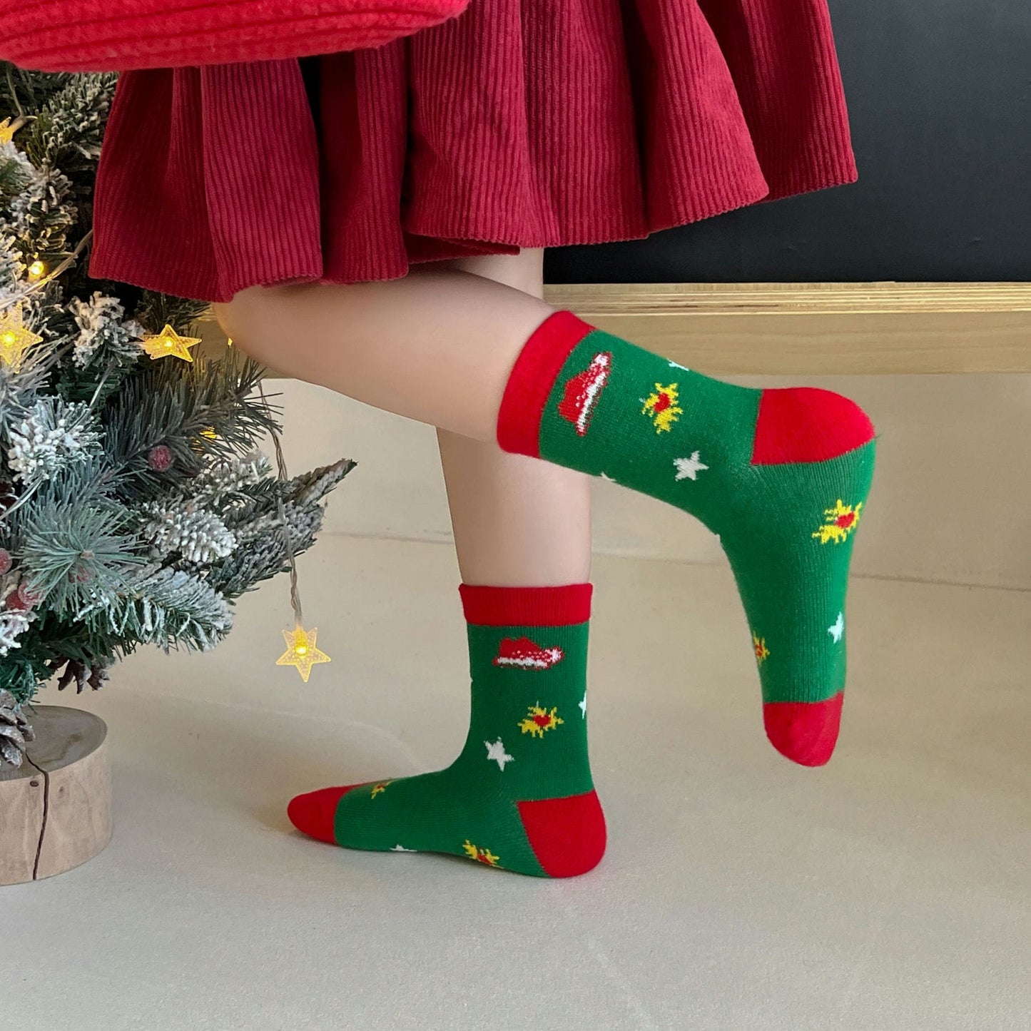 High Quality 5 in 1 Christmas Socks