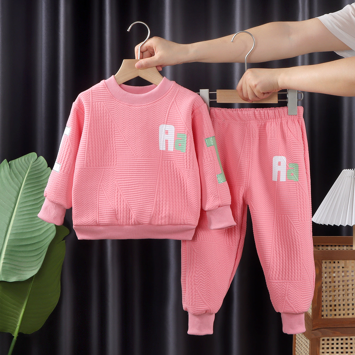 Kids Sweater & Jogger Pants Clothing Set Crewneck School Sports Fashion Two Piece Set for Boy 2-10Y