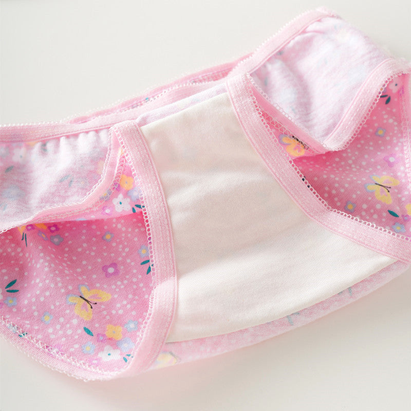 3-in-1 Cotton Panty Floral Design for Girls 1-12Y