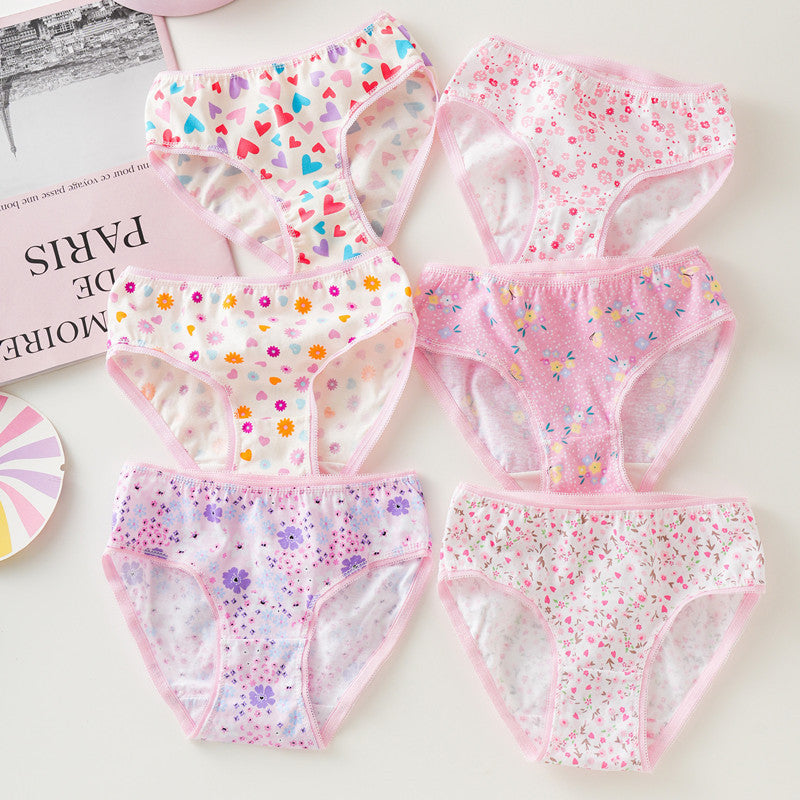 3-in-1 Cotton Panty Floral Design for Girls 1-12Y