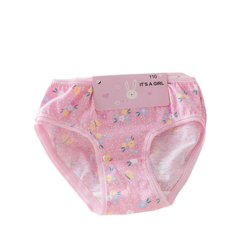 3-in-1 Cotton Panty Floral Design for Girls 1-12Y