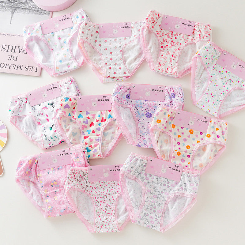 3-in-1 Cotton Panty Floral Design for Girls 1-12Y