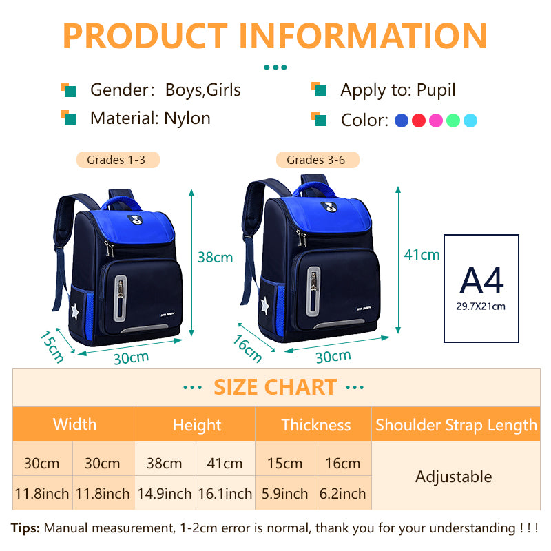 Kids Backpack School Bag Nylon for Student