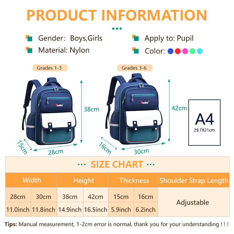 Kids Backpack School Bags Multi-layer Backpacks for Student