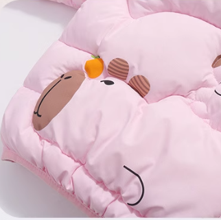 Kids Cow Puffer Jacket