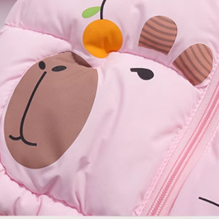 Kids Cow Puffer Jacket