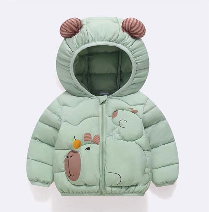 Kids Cow Puffer Jacket