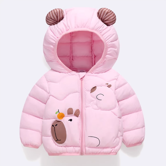 Kids Cow Puffer Jacket
