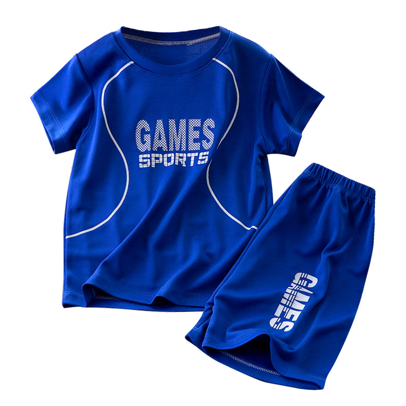 Kids Summer Casual Basketball Sports Clothing Set T-Shirt and Shorts Terno for Boys 1-9