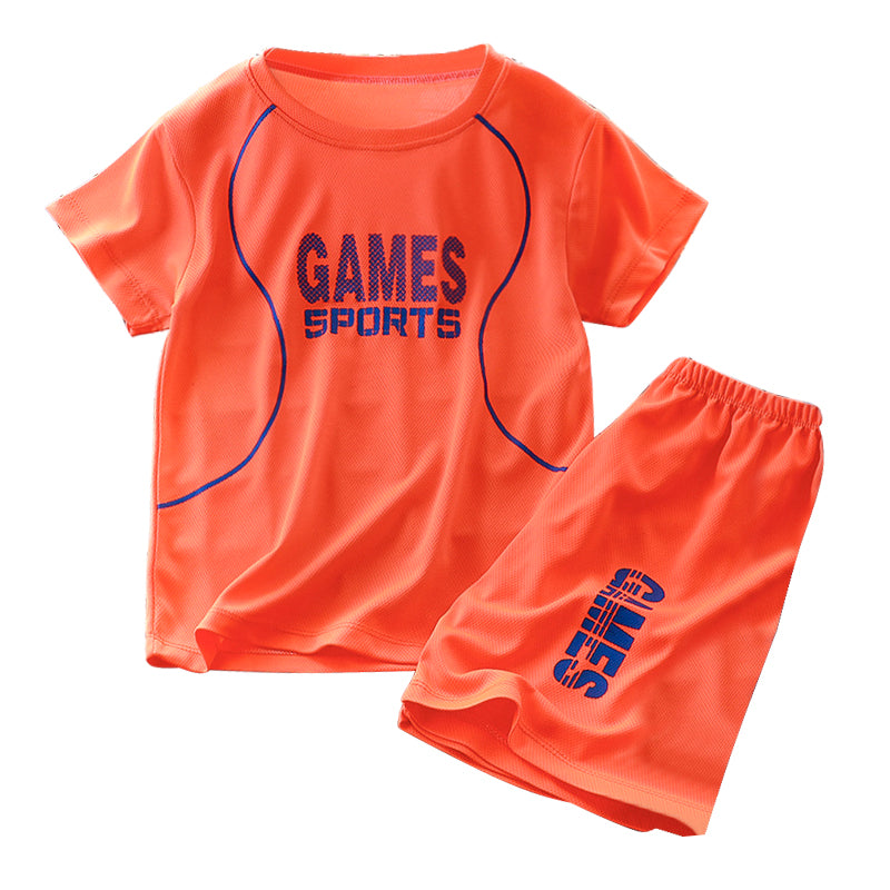 Kids Summer Casual Basketball Sports Clothing Set T-Shirt and Shorts Terno for Boys 1-9