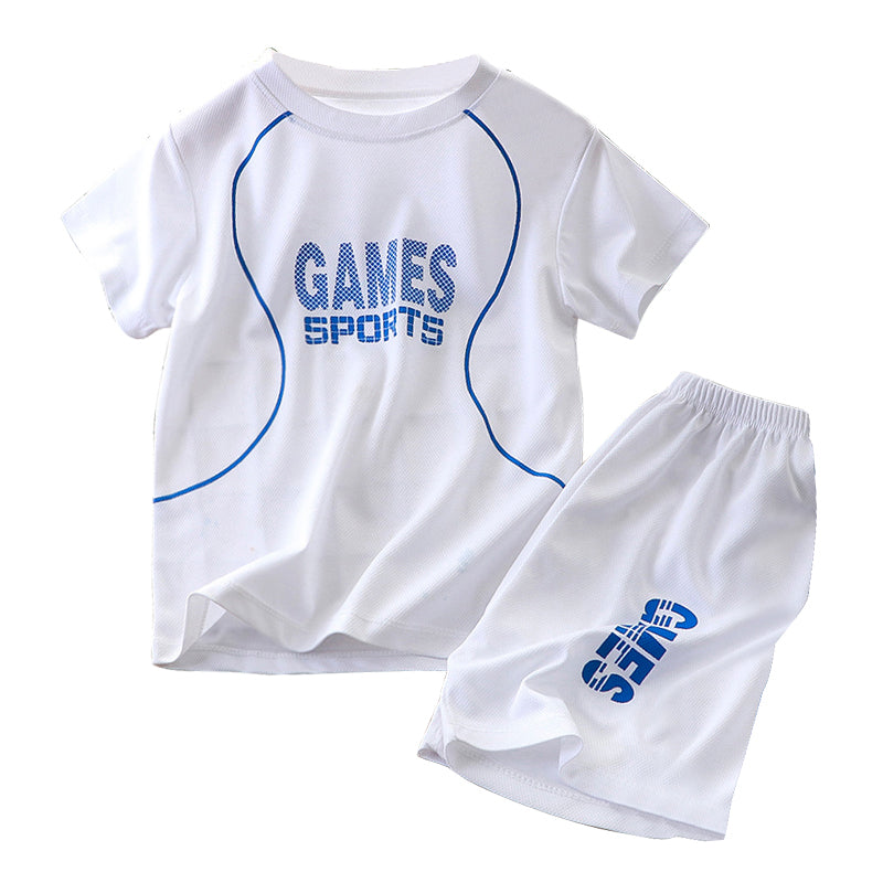Kids Summer Casual Basketball Sports Clothing Set T-Shirt and Shorts Terno for Boys 1-9