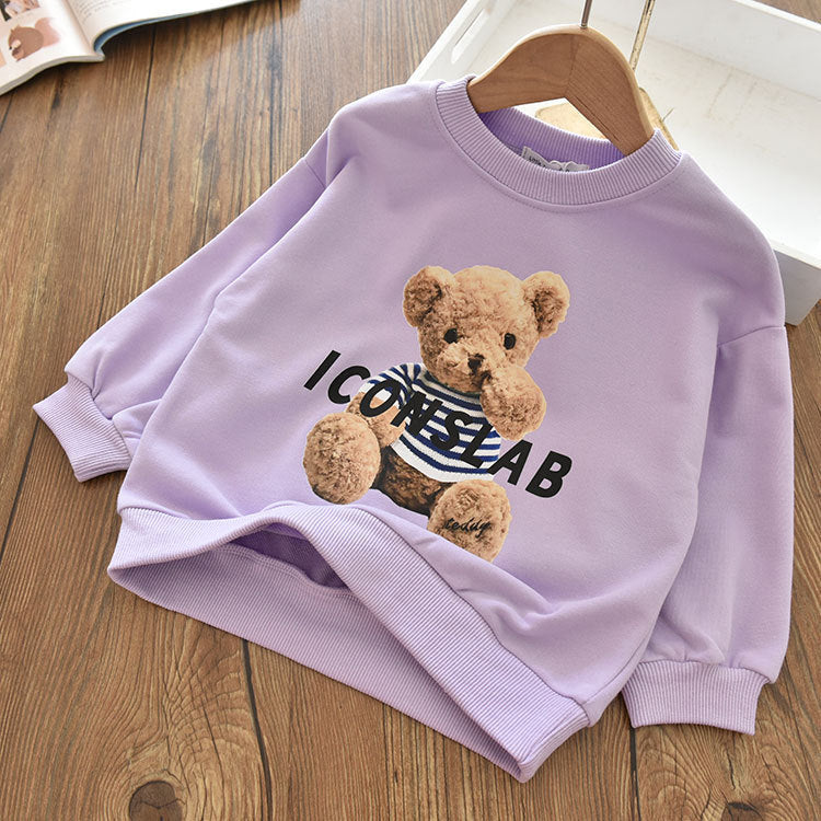 Autumn Sweater Cute Design Cotton Sunscreen Shirt for Boy Girl 2-10Y