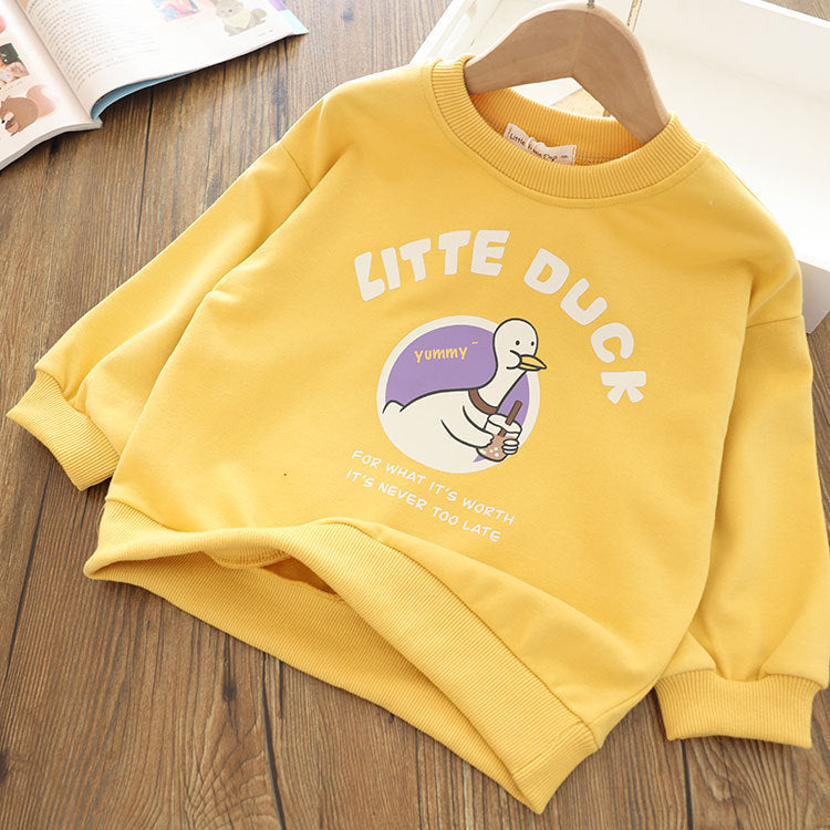 Autumn Sweater Cute Design Cotton Sunscreen Shirt for Boy Girl 2-10Y