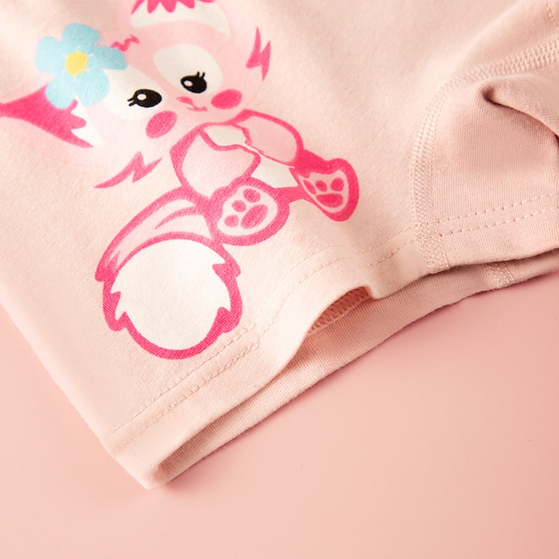 4 in 1 Pack Colorful Cotton Boxer Short Colorful Comfortable and Affordable for Girls 1-14 Years
