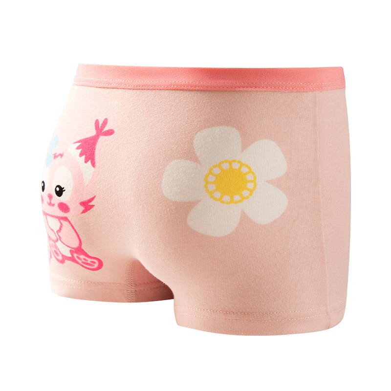4 in 1 Pack Colorful Cotton Boxer Short Colorful Comfortable and Affordable for Girls 1-14 Years